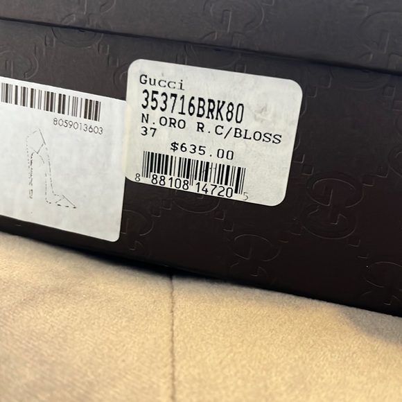 GUCCI- Size 37- Dust Bag inc.Box inc. Extra heel tips included - Picture 10 of 11